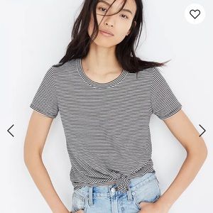 Madewell Knot-Front Tee in Stripe - SOLD OUT
